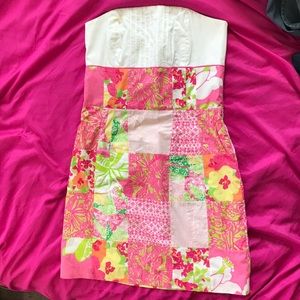 Lily Pulitzer strapless floral dress